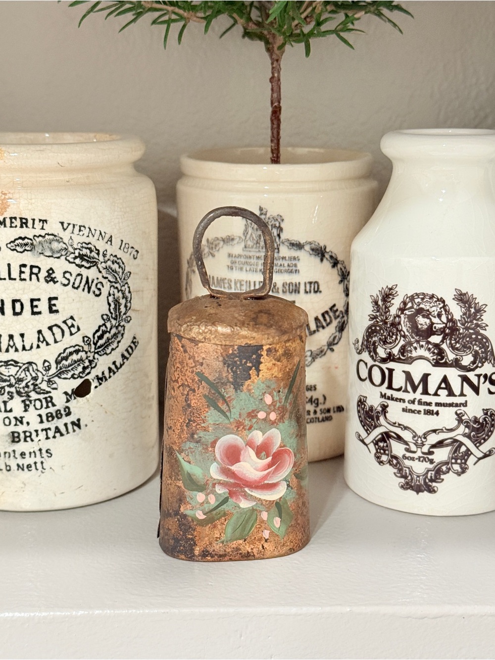 Antique Hand-Painted Floral Farmhouse Cowbell-1800’s - Picture 3 of 15